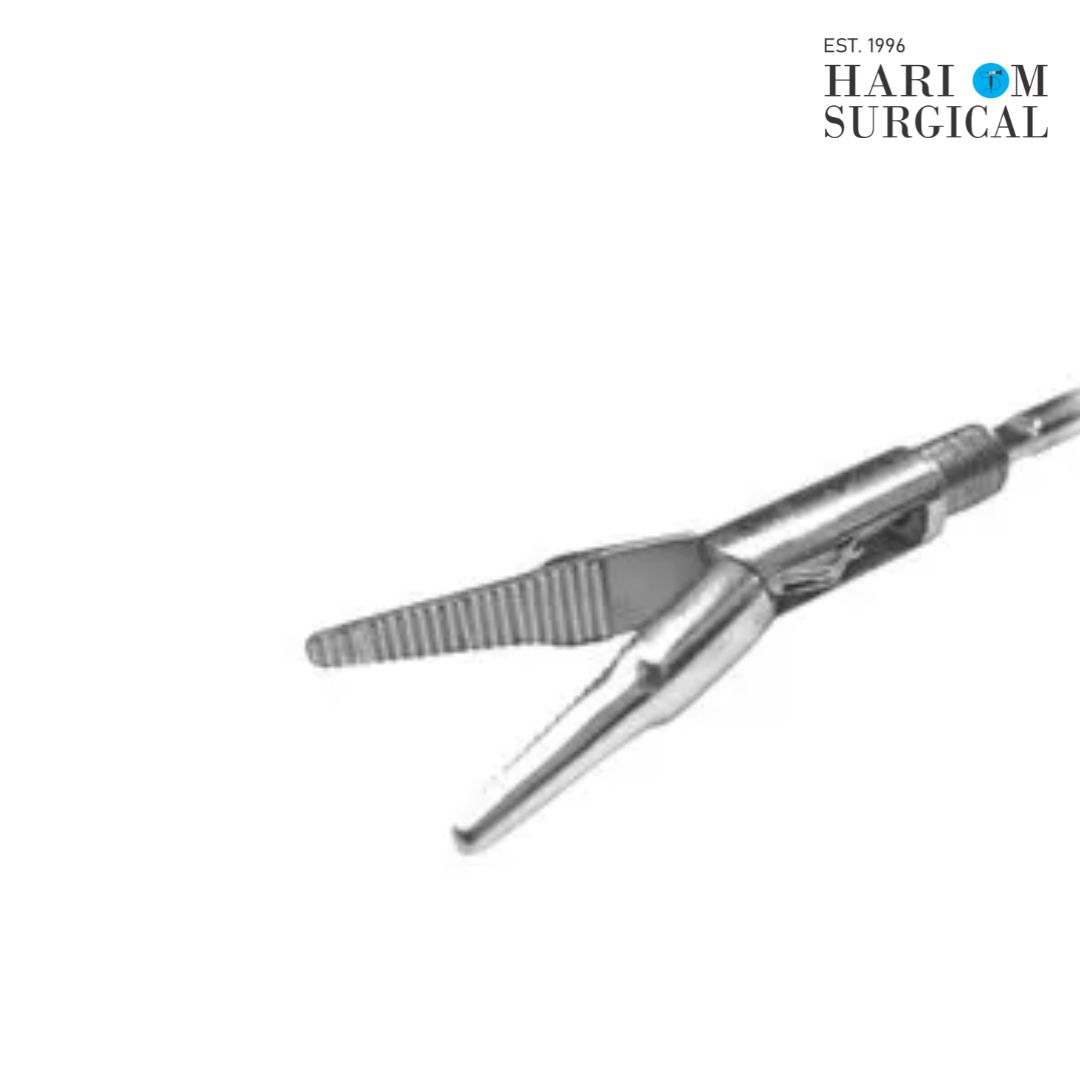 Grey Metal Laparoscopic Dissecting / Grasping Forceps Dolphin